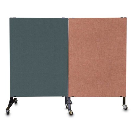 United Visual Products Enclosed Corkboard, 1 Door, 72"x48", 4" Fra UV3426-GOLD-AMETHY